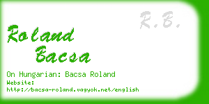 roland bacsa business card